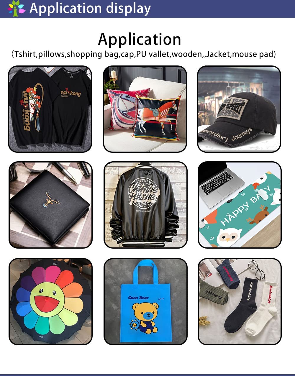 A3+ Printer Width 13inch DTF Printer Machine Direct Transfer Film L1800 Converted for DIY Print T-Shirts/Hoodie/BGS/Pillow etc. （6X 100ml Ink+100pcs PET Film+Powder