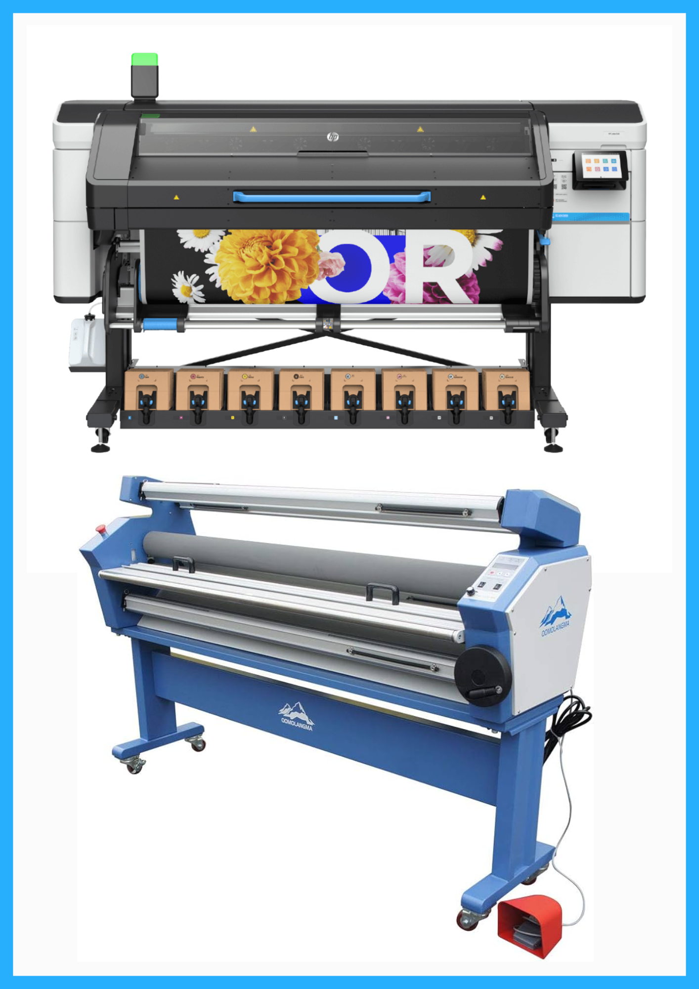 BUNDLE - HP Latex 830 64" Wide Format Printer  - New + 63" Full-auto Low Temp. Wide Format Cold Laminator - New