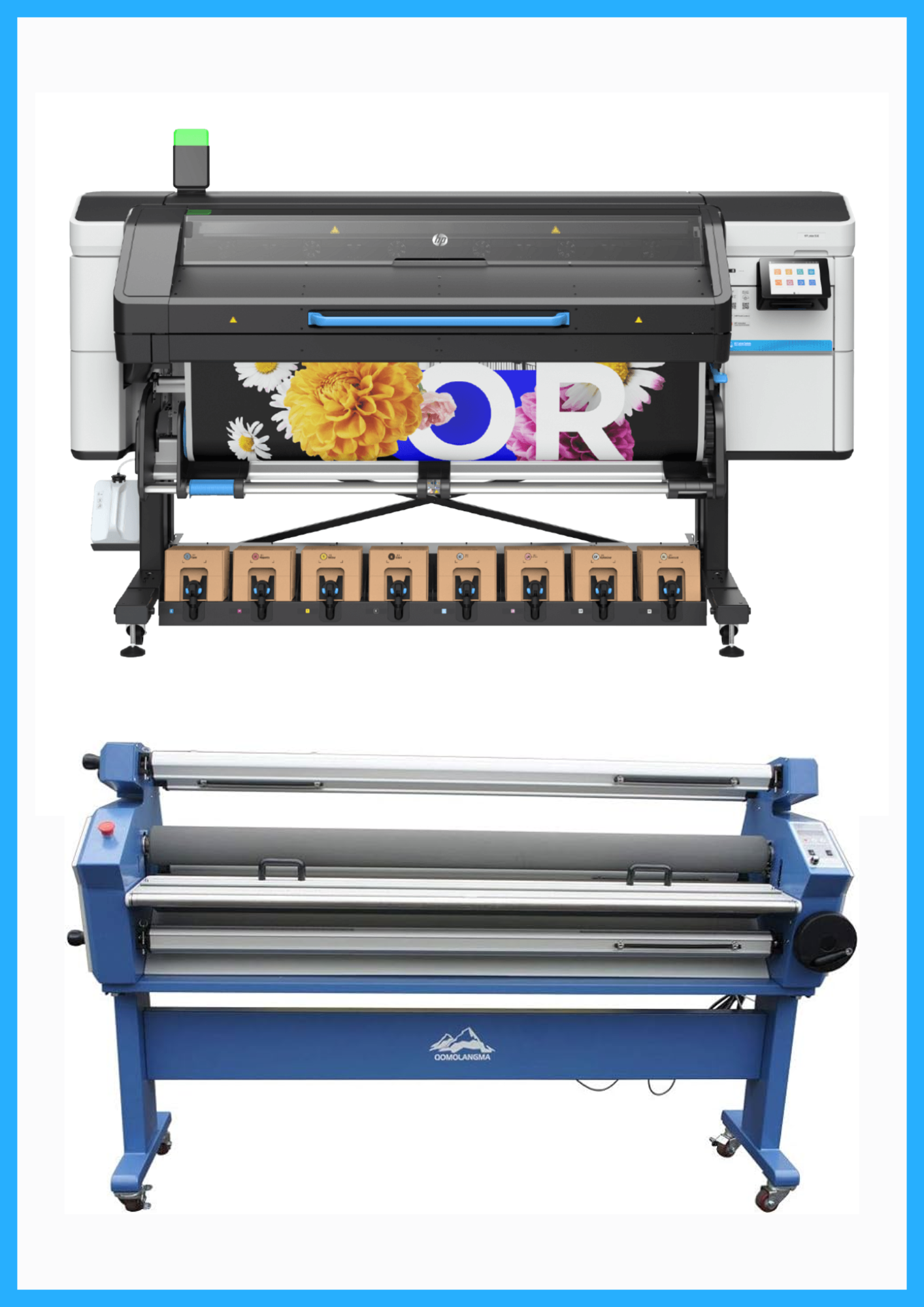 ON SALE - BUNDLE - HP Latex 830 64" Wide Format Printer  - New + 55" Full-Auto Wide Format Cold Laminator with Heat Assisted - New