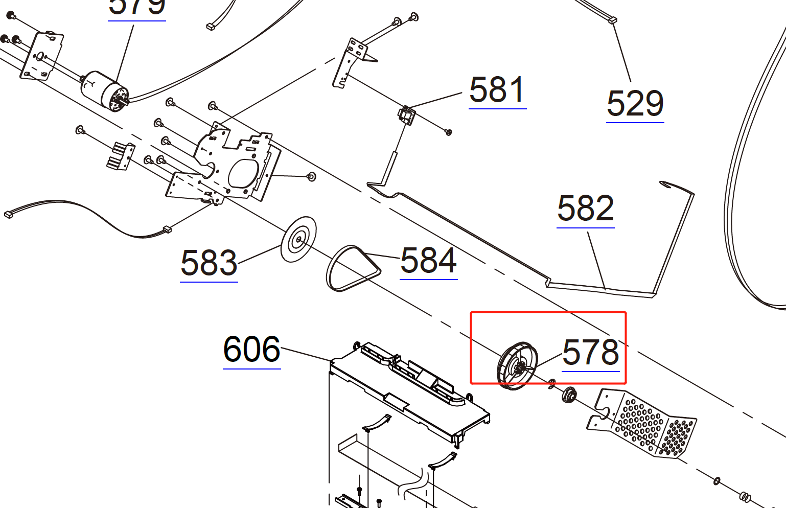 PULLEY PF, ASP for EPSON Pro P6000/P7000/P8000/P9000 P9500 7890/7700/7900 9700/9890/9900 - 1507817