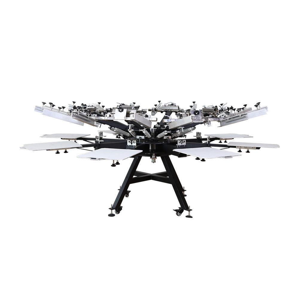 8 Color 8 Station Manual Screen Printing Press, with Micro Registration
