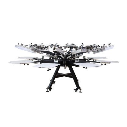 8 Color 8 Station Manual Screen Printing Press, with Micro Registration
