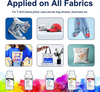 DSV DTF Printer A3 L1800 Transfer Printer Machine Built-in White Ink Circulation System for Dark/Light T-Shirts, Hoodie,Pillow,Different Fabrics (DTF Printer +Oven+5 x 250ml Ink+100pcs PET Film)