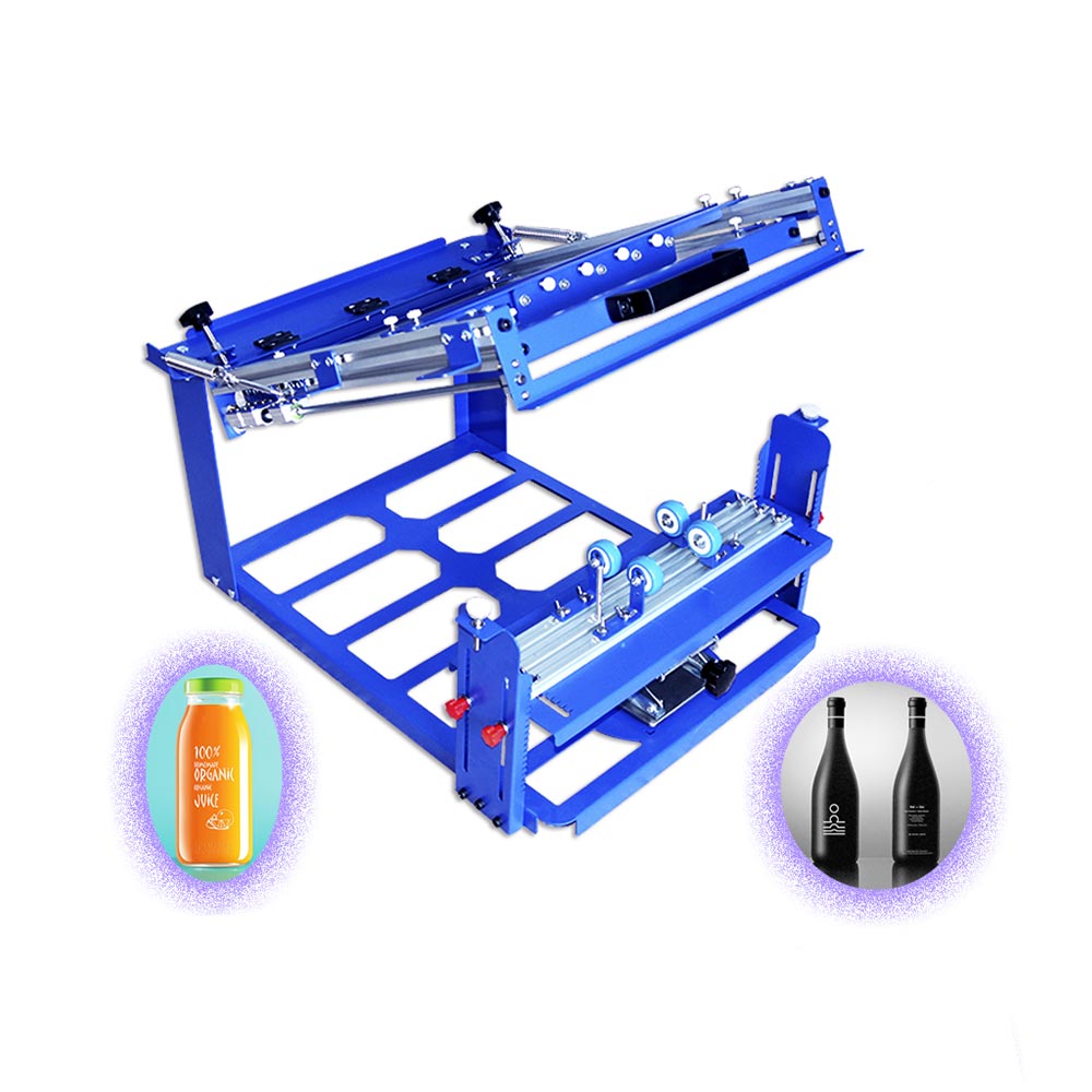Manual Cylinder Curved Screen Printing Press for Cup / Mug / Bottle with Self-tensioning Frame (Diameter:5.9" )