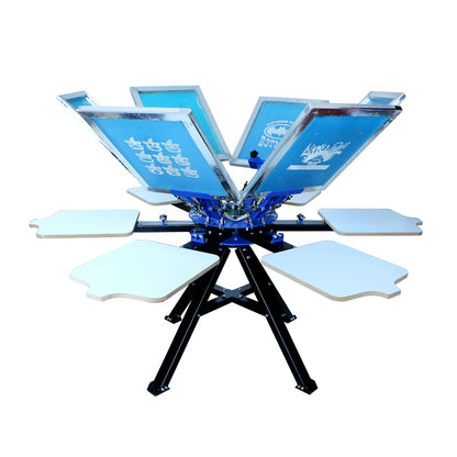 6 Color Screen Printing Press 6 Station Printer Double Rotary Print Equipment