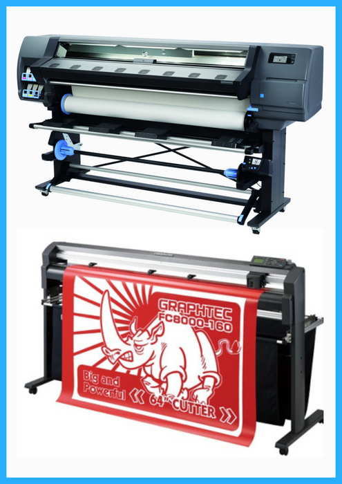 BUNDLE - HP Latex 335 64" Large-Format Printer - Refurbished (90 Days Warranty) + 64" Graphtec FC8000-160 Vinyl Cutting Plotter - Refurbished (90 Days Warranty)