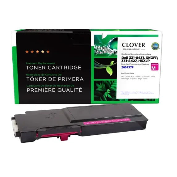 Clover Remanufactured High Yield Magenta Toner Cartridge for Dell C3760