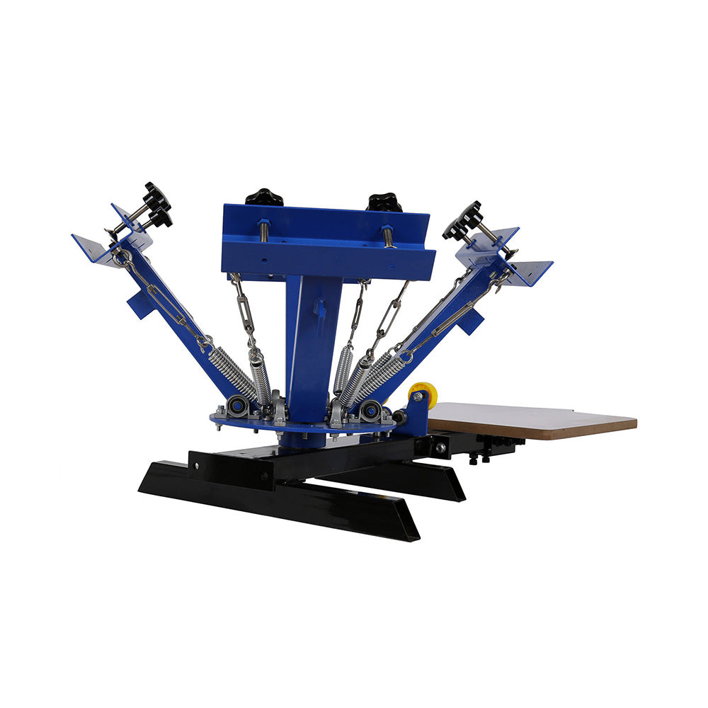 4 Color Manual Screen Printing Press, Silk Screening Pressing DIY with 1 Station