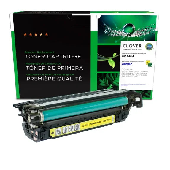 Clover Remanufactured Extended Yield Yellow Toner Cartridge for HP CE262A