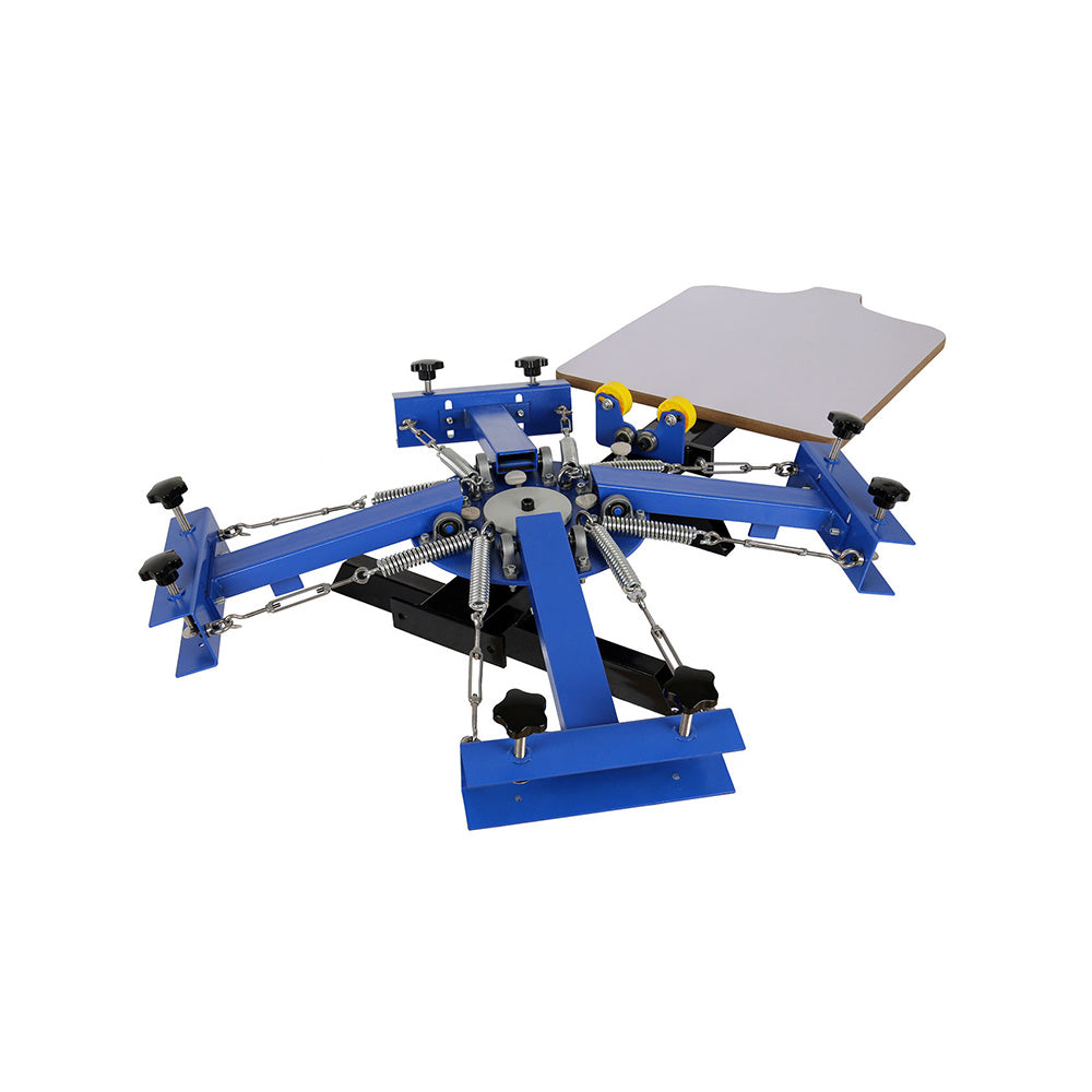 4 Color Manual Screen Printing Press, Silk Screening Pressing DIY with 1 Station