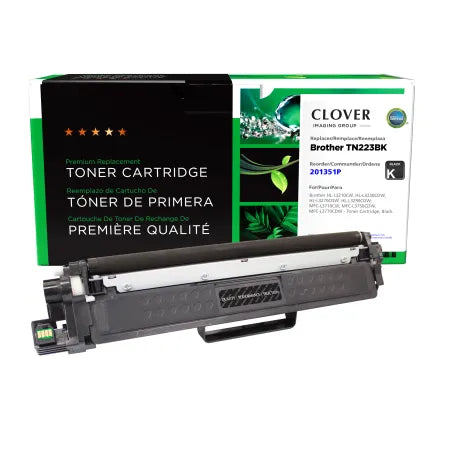 Clover Remanufactured Black Toner Cartridge for Brother TN223