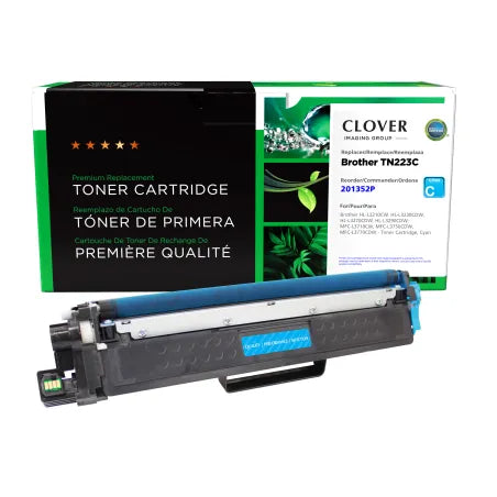 Clover Remanufactured Cyan Toner Cartridge for Brother TN223