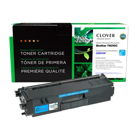 Clover Remanufactured Cyan Toner Cartridge for Brother TN310
