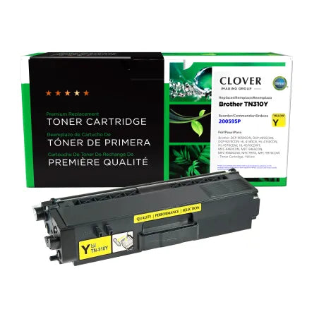 Clover Remanufactured Yellow Toner Cartridge for Brother TN310