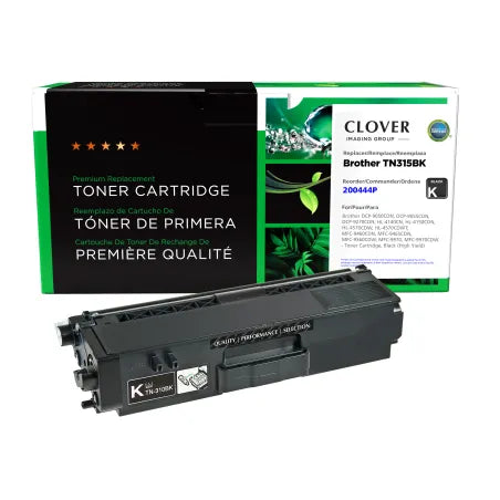Clover Remanufactured High Yield Black Toner Cartridge for Brother TN315