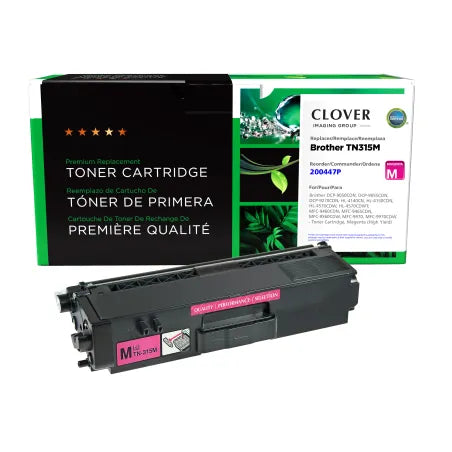 Clover Remanufactured High Yield Magenta Toner Cartridge for Brother TN315