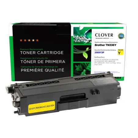Clover Remanufactured High Yield Yellow Toner Cartridge for Brother TN336