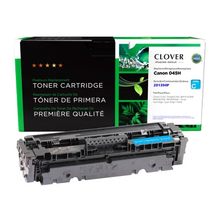 Clover Remanufactured High Yield Cyan Toner Cartridge for Canon 045H (1245C001)