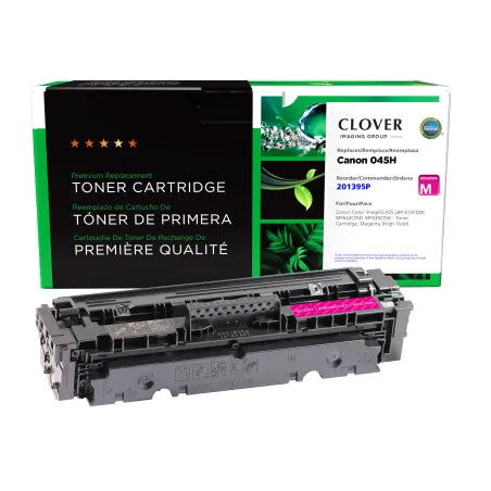 Clover Remanufactured High Yield Magenta Toner Cartridge for Canon 045H (1244C001)