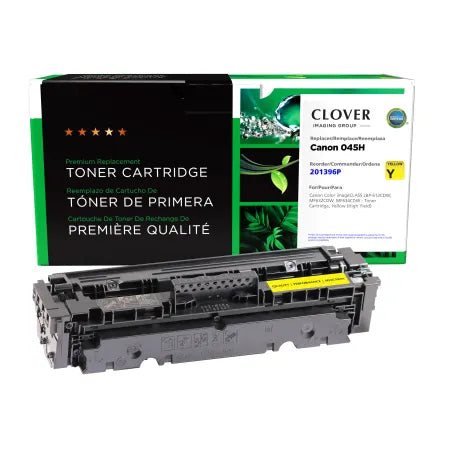 Clover Remanufactured High Yield Yellow Toner Cartridge for Canon 045H (1243C001)
