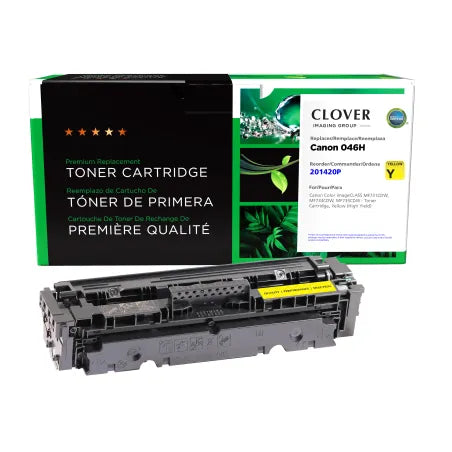 Clover Remanufactured High Yield Yellow Toner Cartridge for Canon 046H (1251C001)