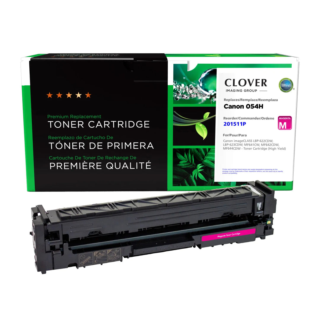 Clover Remanufactured High Yield Magenta Toner Cartridge for Canon 054H (3026C001)