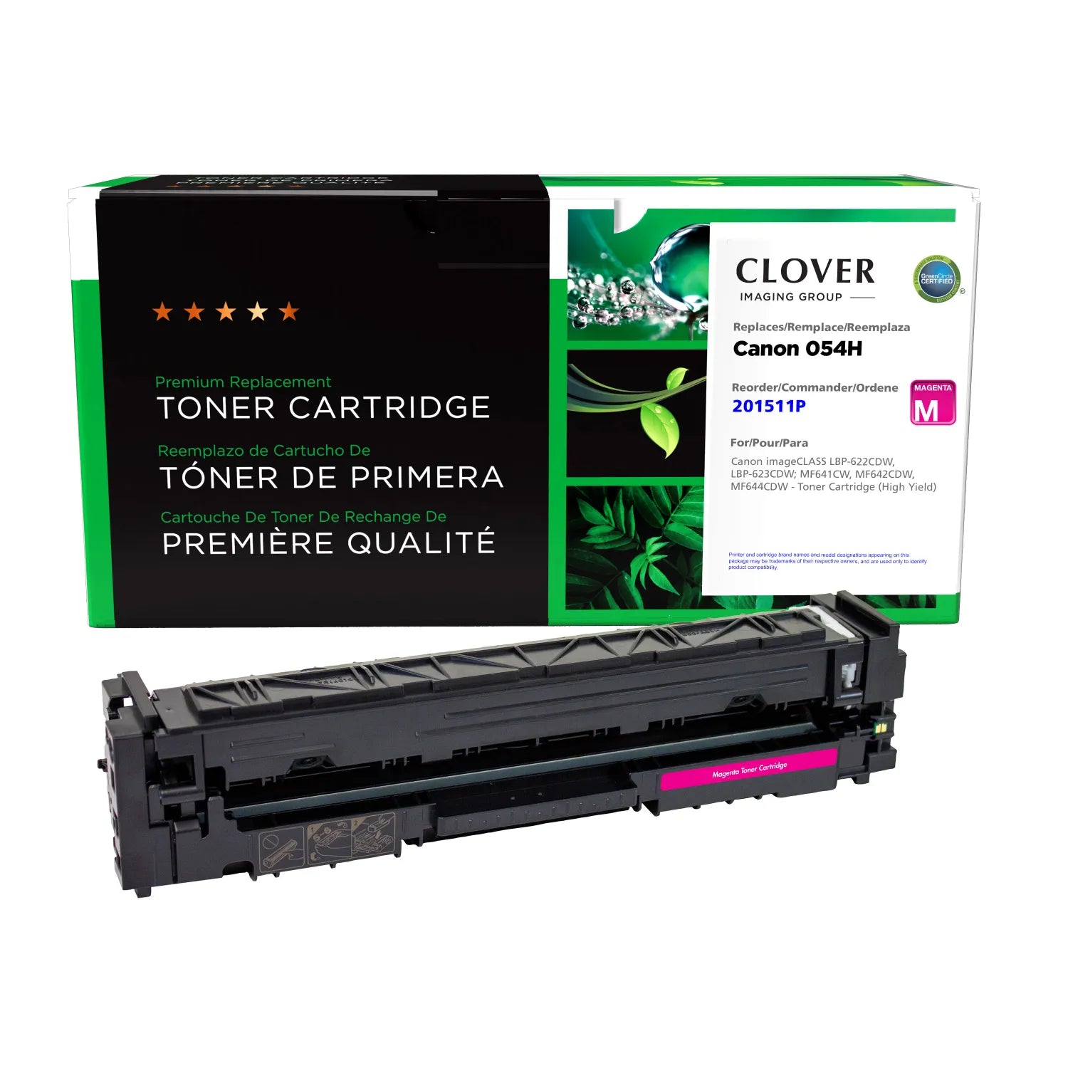 Clover Remanufactured High Yield Magenta Toner Cartridge for Canon 054H (3026C001)