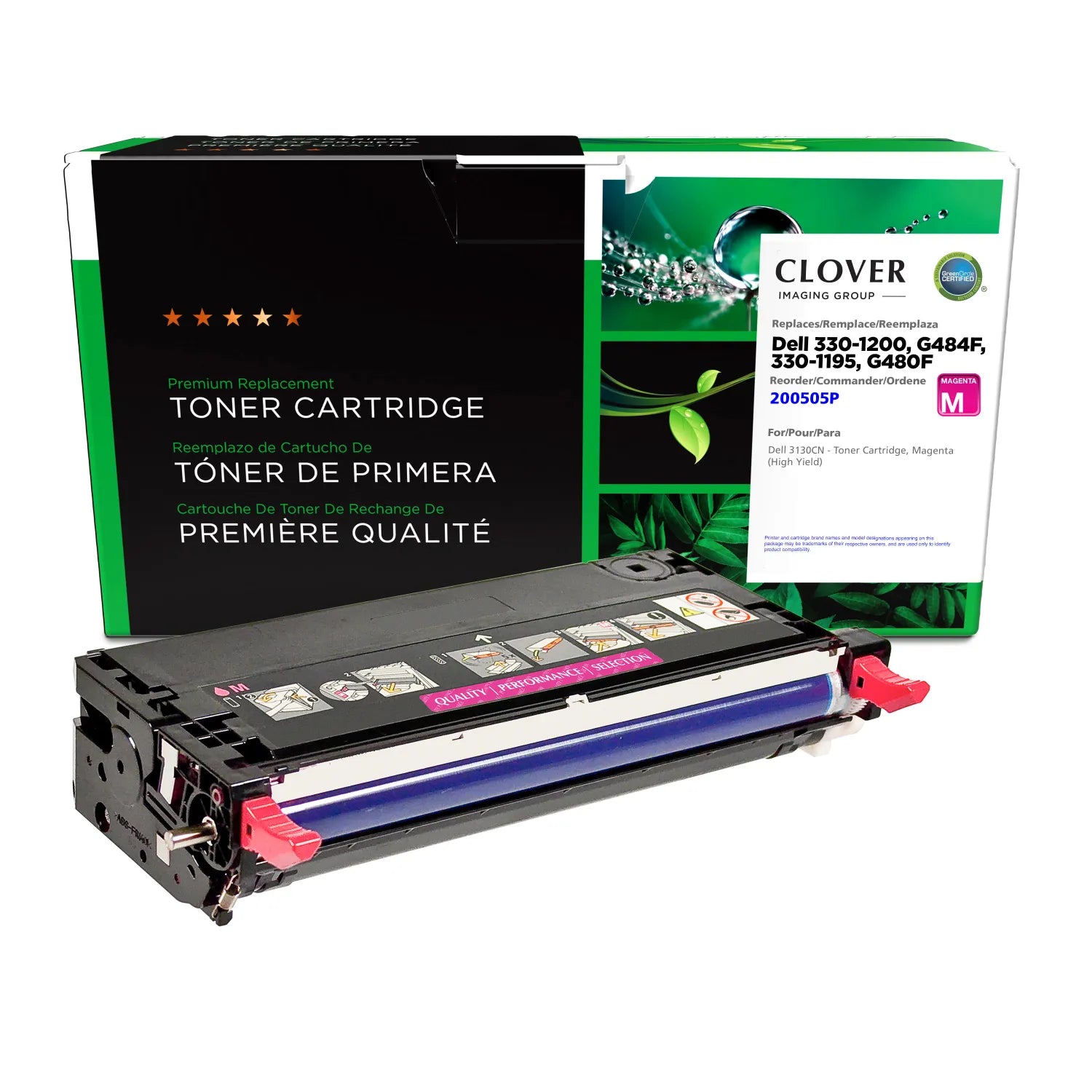 Clover Remanufactured High Yield Magenta Toner Cartridge for Dell 3130