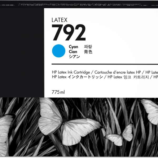 ON SALE - HP 792 775-ml Cyan Latex Ink Cartridge for Designjet L26100, L26500, L28500 - CN706A / New