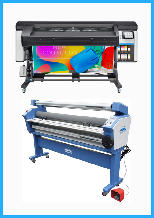 BUNDLE - HP Latex 700 64" Wide Format Printer + 63" Full-auto Low Temp. Wide Format Cold Laminator