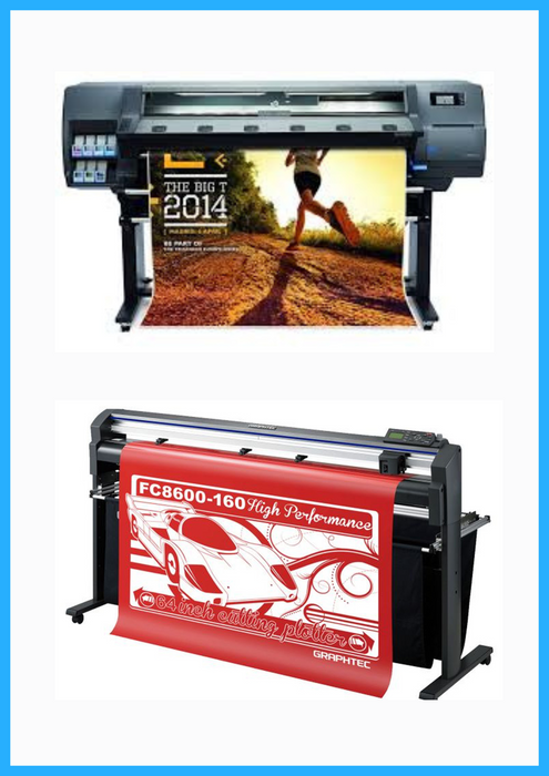 BUNDLE - HP Latex 310 54" - Refurbished (90 Days Warranty) + 64" Graphtec FC8600-160 High Performance Vinyl Cutting Plotter - Refurbished (90 Days Warranty)