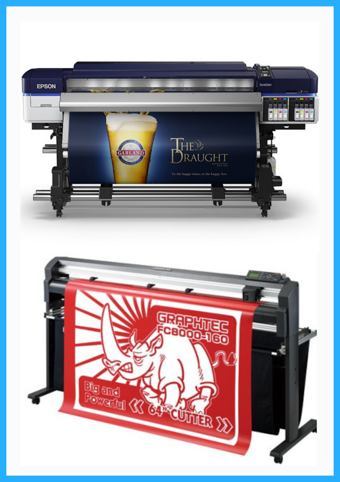 ON SALE - BUNDLE - Epson SureColor S60600 Production Edition 64&quot; Roll-to-Roll Solvent Dual CMYK Printer - Refurbished (1 Year Warranty) + 64&quot; Graphtec FC8000-160 Vinyl Cutting Plotter - Refurbished (1 Year Warranty)