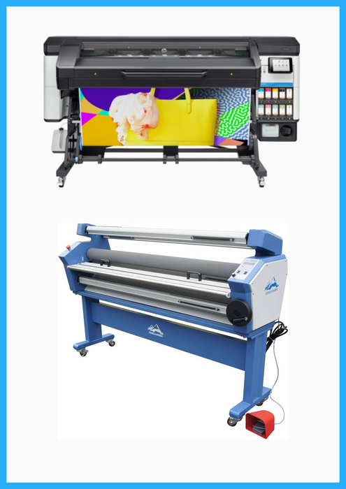 BUNDLE - HP Latex 700W 64" Wide Format Printer + 63" Full-auto Low Temp. Wide Format Cold Laminator