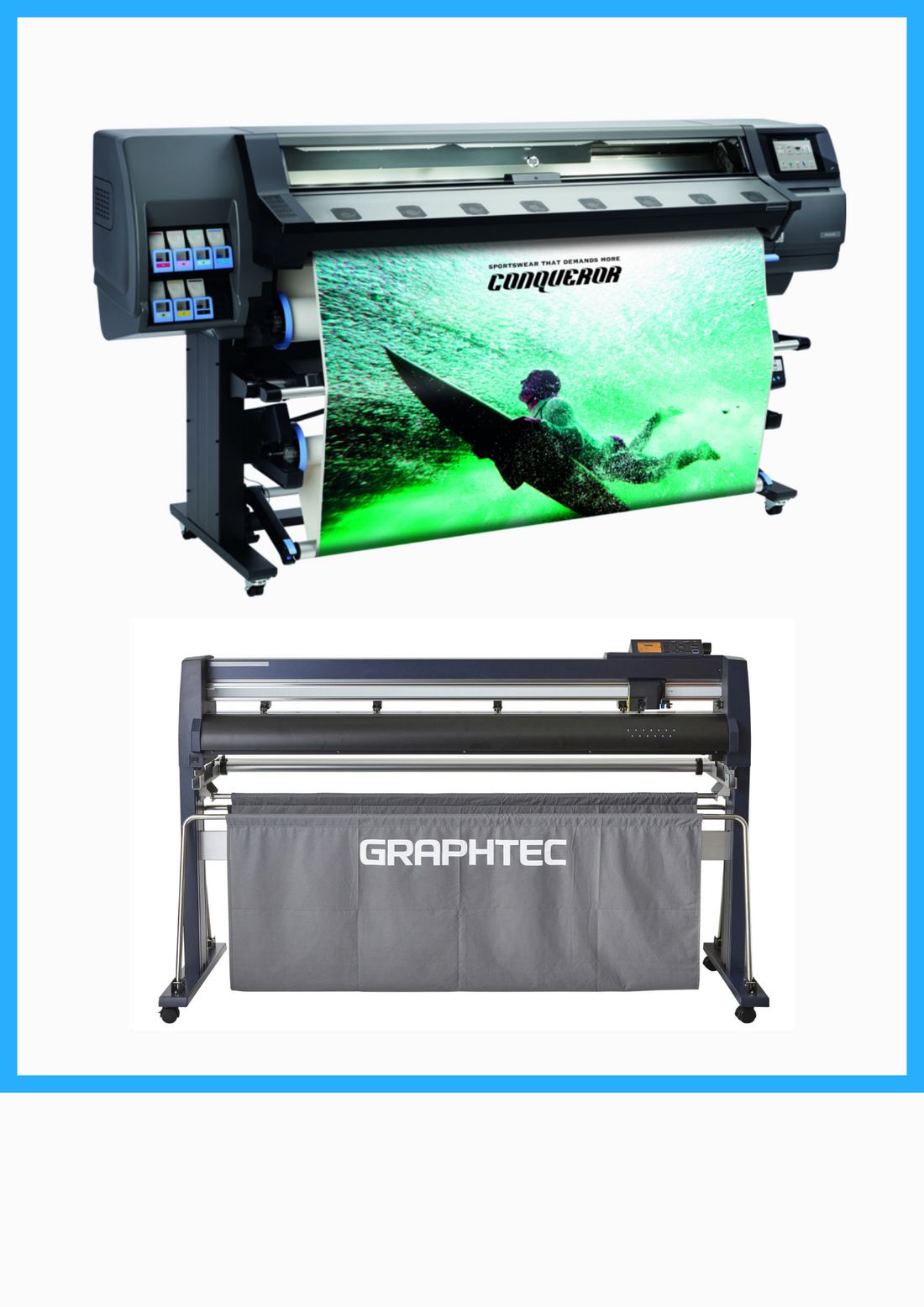 ON SALE - BUNDLE - HP Latex 365 64&quot; Large-Format Production Printer - Refurbished (90 Days, 1, 2, 3 or 4 Years Warranty) + Graphtec FC9000-140 54&quot; (137.2 CM) Wide Cutter - New