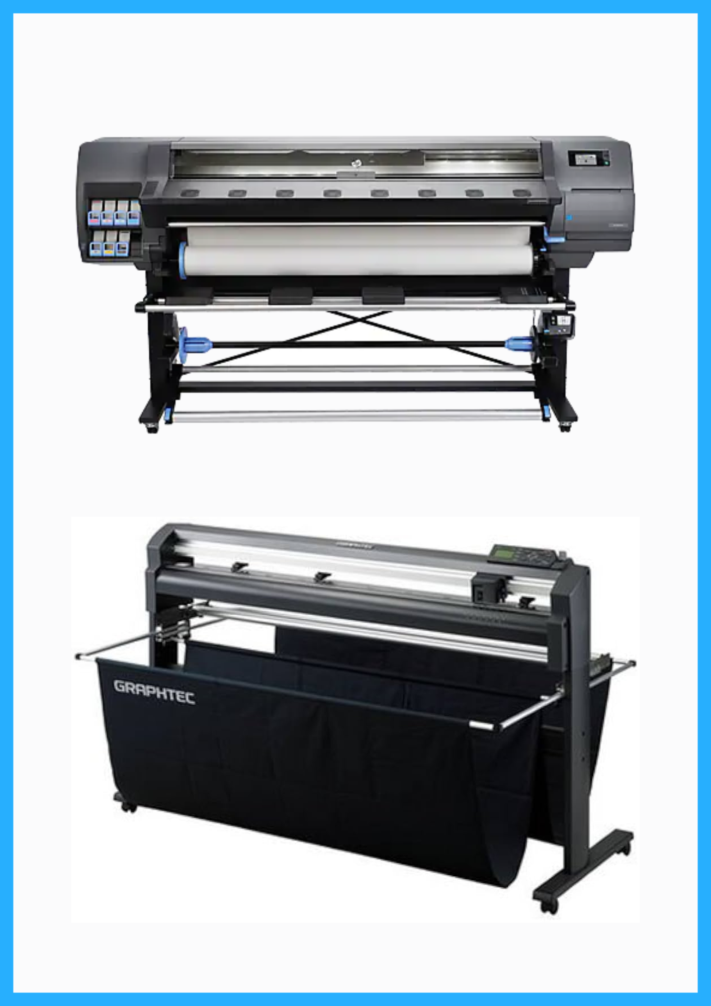 ON SALE - BUNDLE - HP Latex 330 64&quot; Printer - Refurbished (90 Days Warranty) + 54&quot; Graphtec FC8000-130 Vinyl Cutting Plotter - Refurbished (90 Days Warranty)