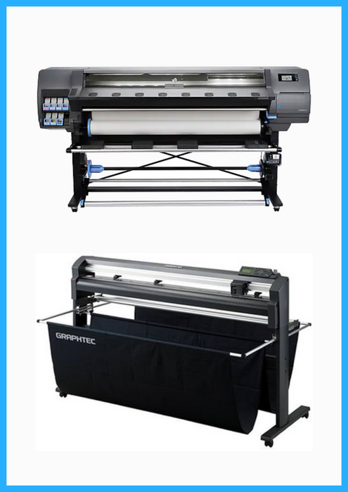 BUNDLE - HP Latex 330 64" Printer - Refurbished (90 Days, 1, 2, 3 or 4 Years Warranty) + 54" Graphtec FC8000-130 Vinyl Cutting Plotter - Refurbished (90 Days Warranty)