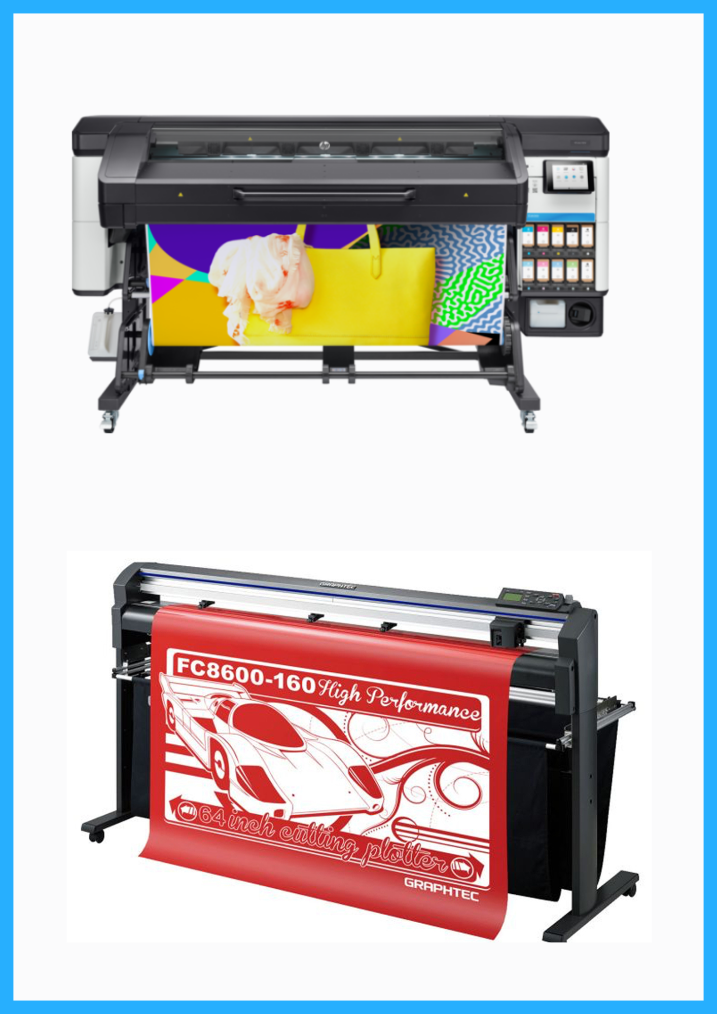 ON SALE - BUNDLE - HP Latex 700W 64" Wide Format Printer - Y0U23A / Refurbished (1 Year Warranty) + 64" Graphtec FC8600-160 Vinyl Cutting Plotter - Refurbished (1 Year Warranty)