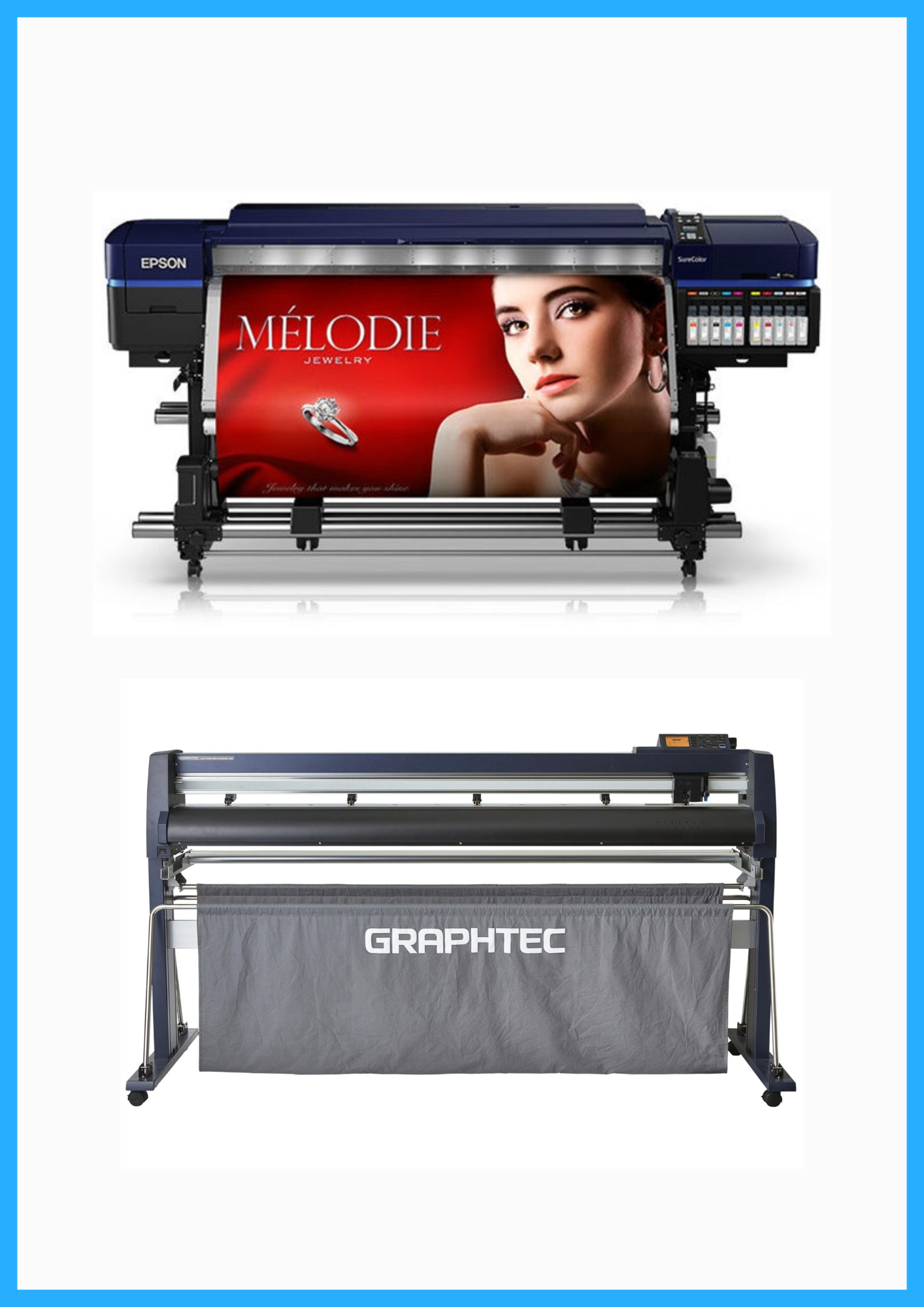 ON SALE - BUNDLE - Epson Surecolor S80600 Production Edition 64&quot; Solvent Printer (Refurbished) + 64&quot; Graphtec FC9000-160 Wide Cutter (New)
