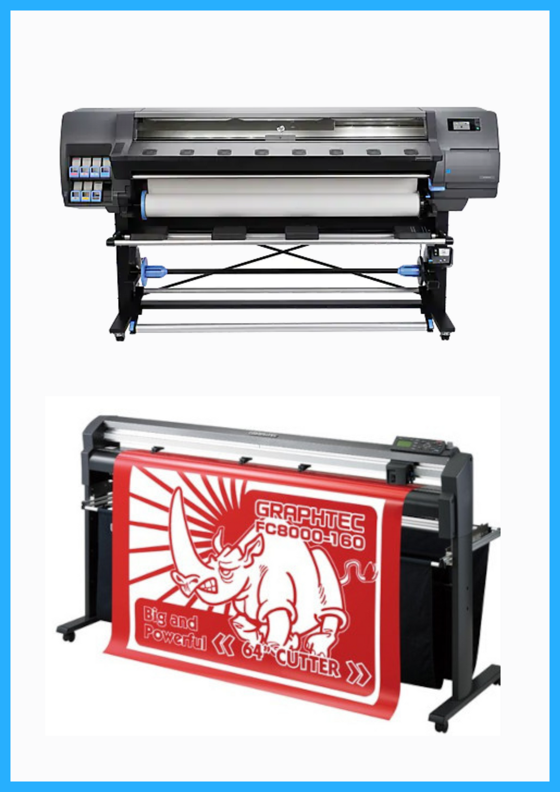 ON SALE - BUNDLE - HP Latex 330 64&quot; Printer - Refurbished (90 Days Warranty) + 64&quot; Graphtec FC8000-160 Vinyl Cutting Plotter - Refurbished (90 Days Warranty)