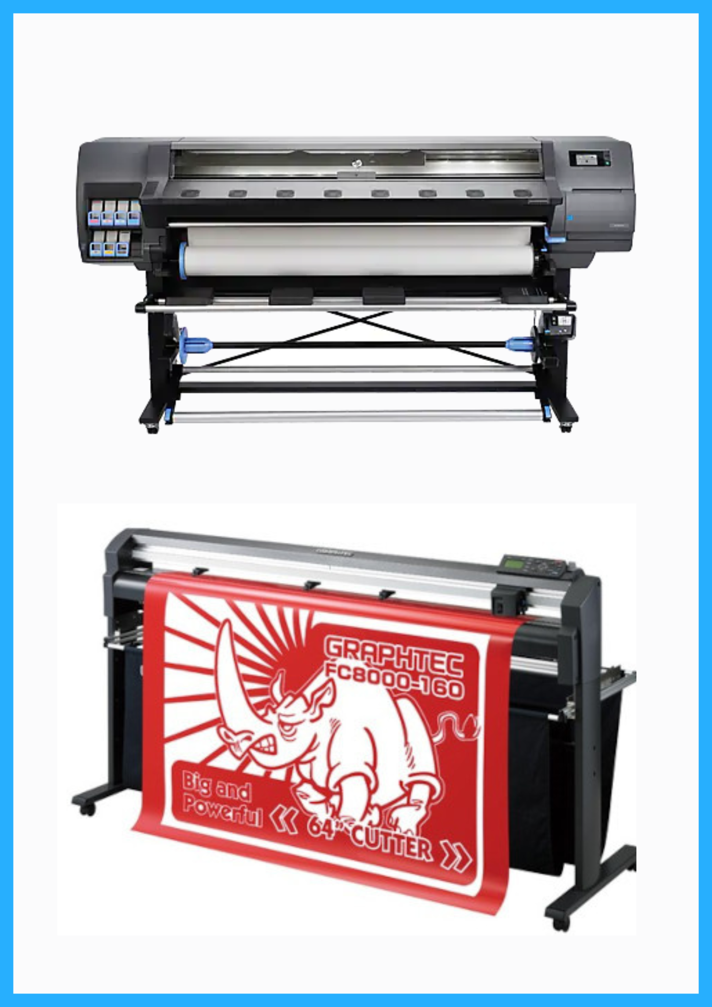 ON SALE - BUNDLE - HP Latex 330 64&quot; Printer - Refurbished (90 Days Warranty) + 64&quot; Graphtec FC8000-160 Vinyl Cutting Plotter - Refurbished (90 Days Warranty)