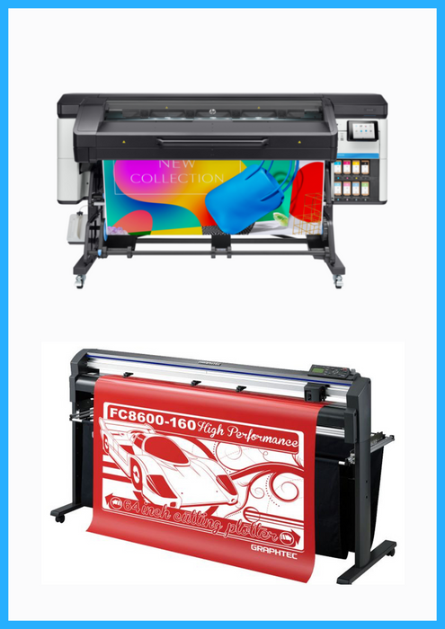 BUNDLE - HP Latex 700 64" Wide Format Printer + 64" Graphtec FC8600-160 Vinyl Cutting Plotter - Refurbished (1 Year Warranty)