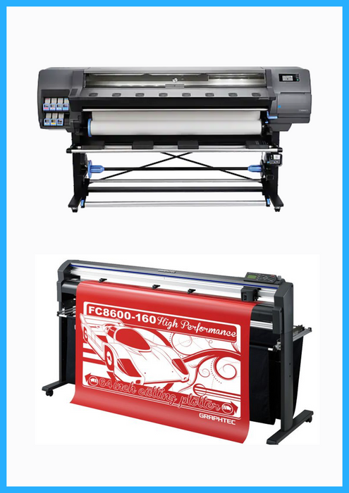 BUNDLE - HP Latex 330 64" Printer - Refurbished (90 Days, 1, 2, 3 or 4 Years Warranty) + 64" Graphtec FC8600-160 High Performance Vinyl Cutting Plotter - Refurbished (90 Days Warranty)