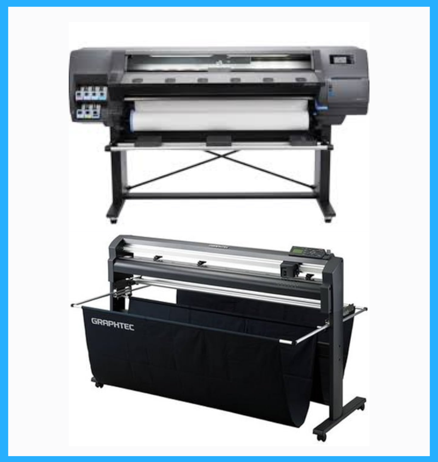 ON SALE - BUNDLE - HP Latex 110 54&quot; Printer - Refurbished (90 Days Warranty) + 54&quot; Graphtec FC8000-130 Vinyl Cutting Plotter - Refurbished (90 Days Warranty)