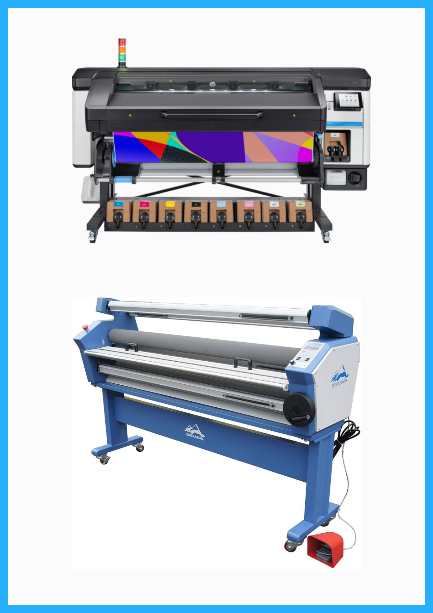 ON SALE - BUNDLE - HP Latex 800W 64" Wide Format Printer - Refurbished (1 Year Warranty) + 63" Full-auto Low Temp. Wide Format Cold Laminator - New
