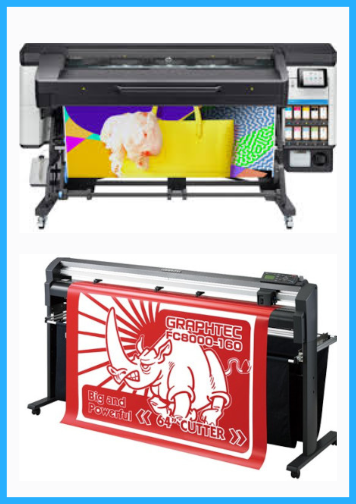 ON SALE - BUNDLE - HP Latex 700W 64" Wide Format Printer - Y0U23A / Refurbished (1 Year Warranty) + 64" Graphtec FC8000-160 Vinyl Cutting Plotter - Refurbished (1 Year Warranty)