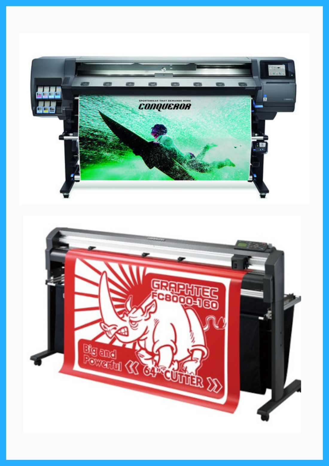 ON SALE - BUNDLE - HP Latex 365 Printer (V8L39A) - Refurbished (90 Days, 1, 2, 3 or 4 Years Warranty) + 64&quot; Graphtec FC8000-160 Vinyl Cutting Plotter (Refurbished)