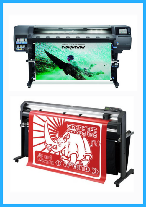 BUNDLE - HP Latex 365 Printer (V8L39A) (Refurbished) + 64" Graphtec FC8000-160 Vinyl Cutting Plotter (Refurbished)