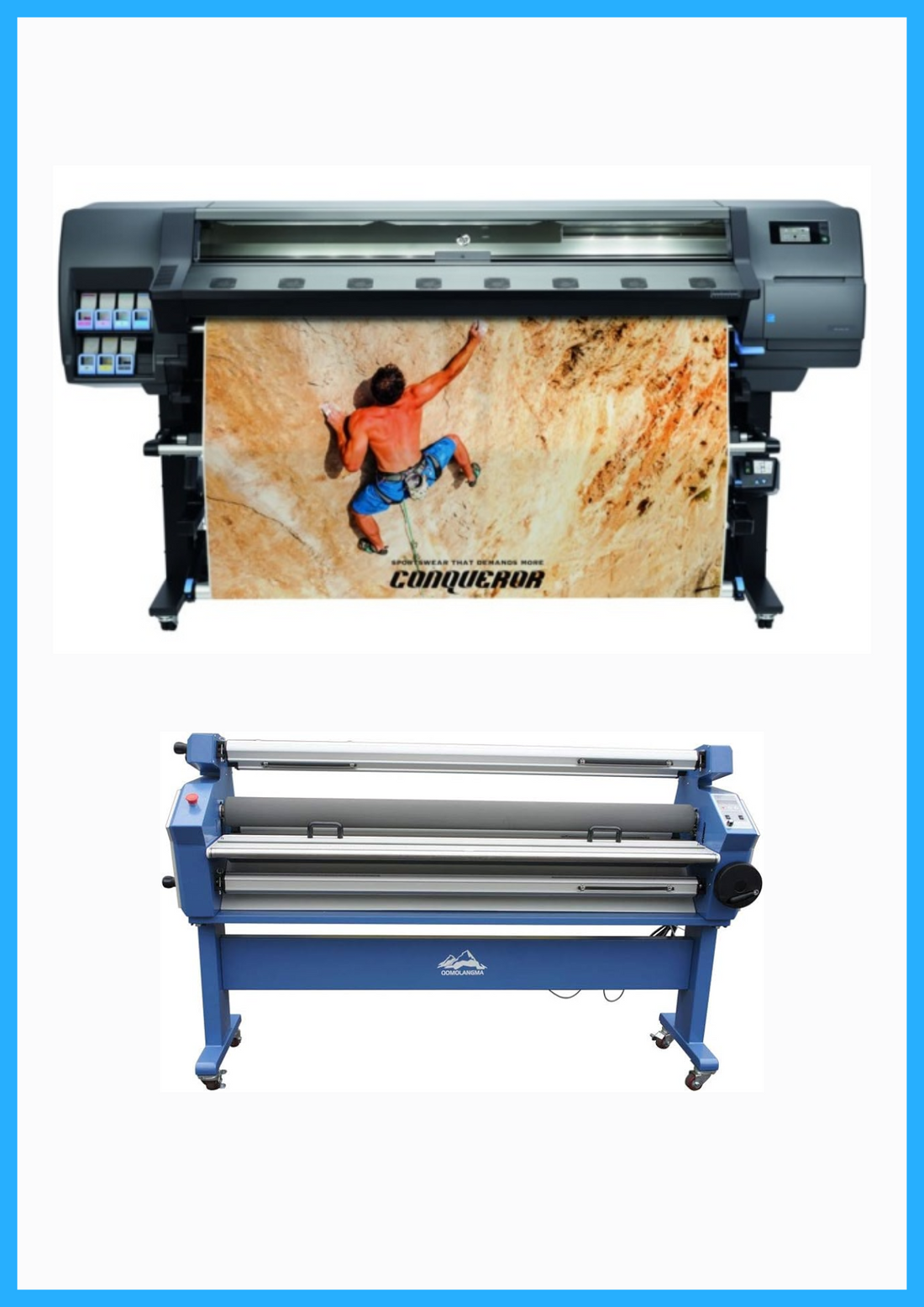 ON SALE - BUNDLE - HP Latex 335 64&quot; Large-Format Printer - Refurbished (90 Days, 1, 2, 3 or 4 Years Warranty) + 55&quot; Full-Auto Wide Format Cold Laminator with Heat Assisted