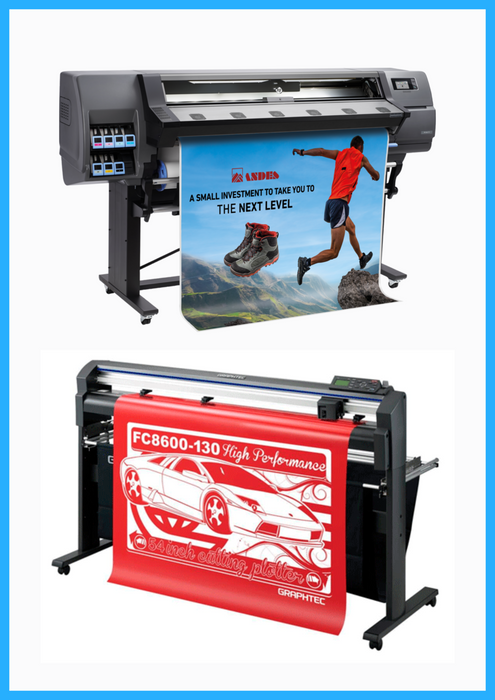 BUNDLE - HP Latex 115 54" Large-Format Printer - Refurbished (90 Days Warranty) + 54" Graphtec FC8600-130 High Performance Vinyl Cutting Plotter - Refurbished (90 Days Warranty)