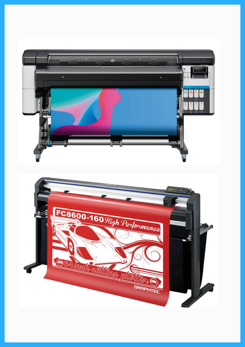 BUNDLE - HP Latex 630 64" Printer + 64" Graphtec FC8600-160 Vinyl Cutting Plotter - Refurbished (1 Year Warranty)